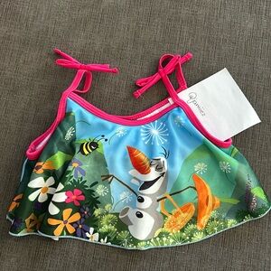 5/$20 Disney Frozen Girls Bikini Top sz 4